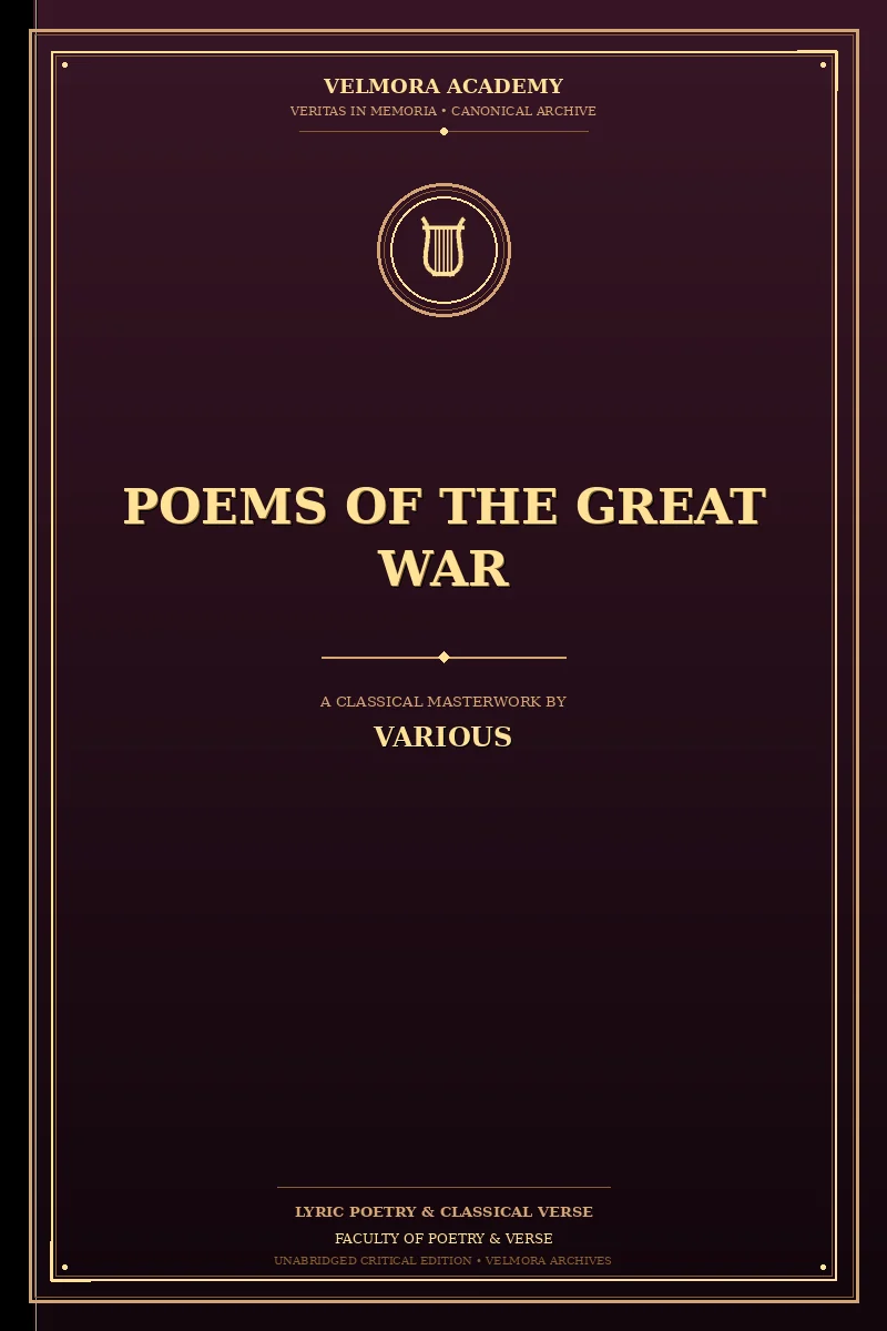 Cover of Poems of the Great War