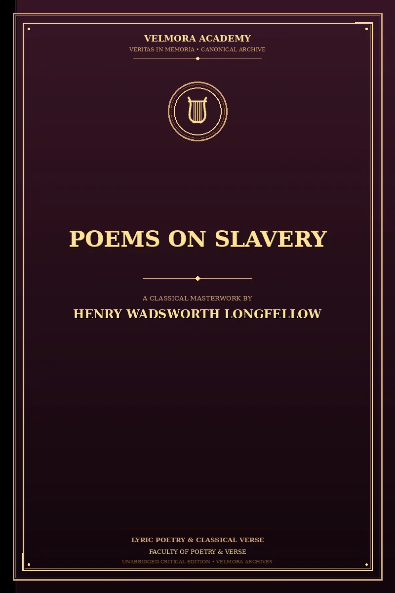 Cover of Poems on Slavery
