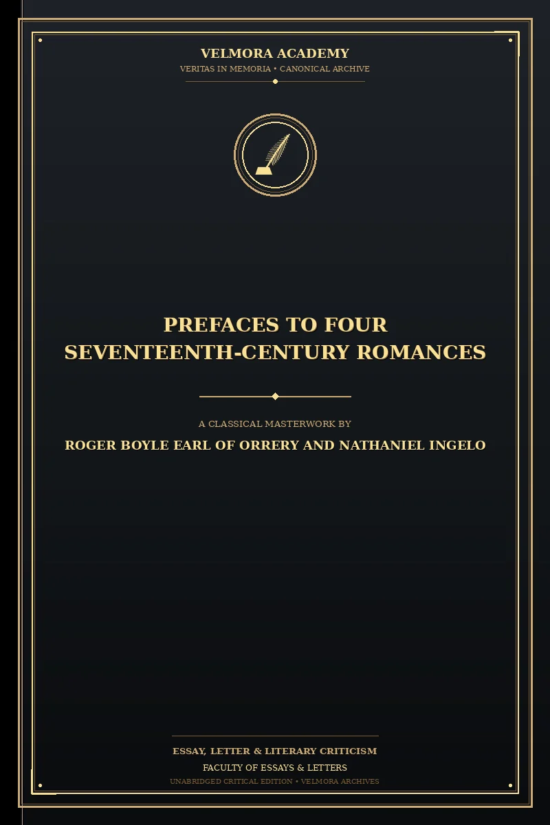 Cover of Prefaces to Four Seventeenth-Century Romances