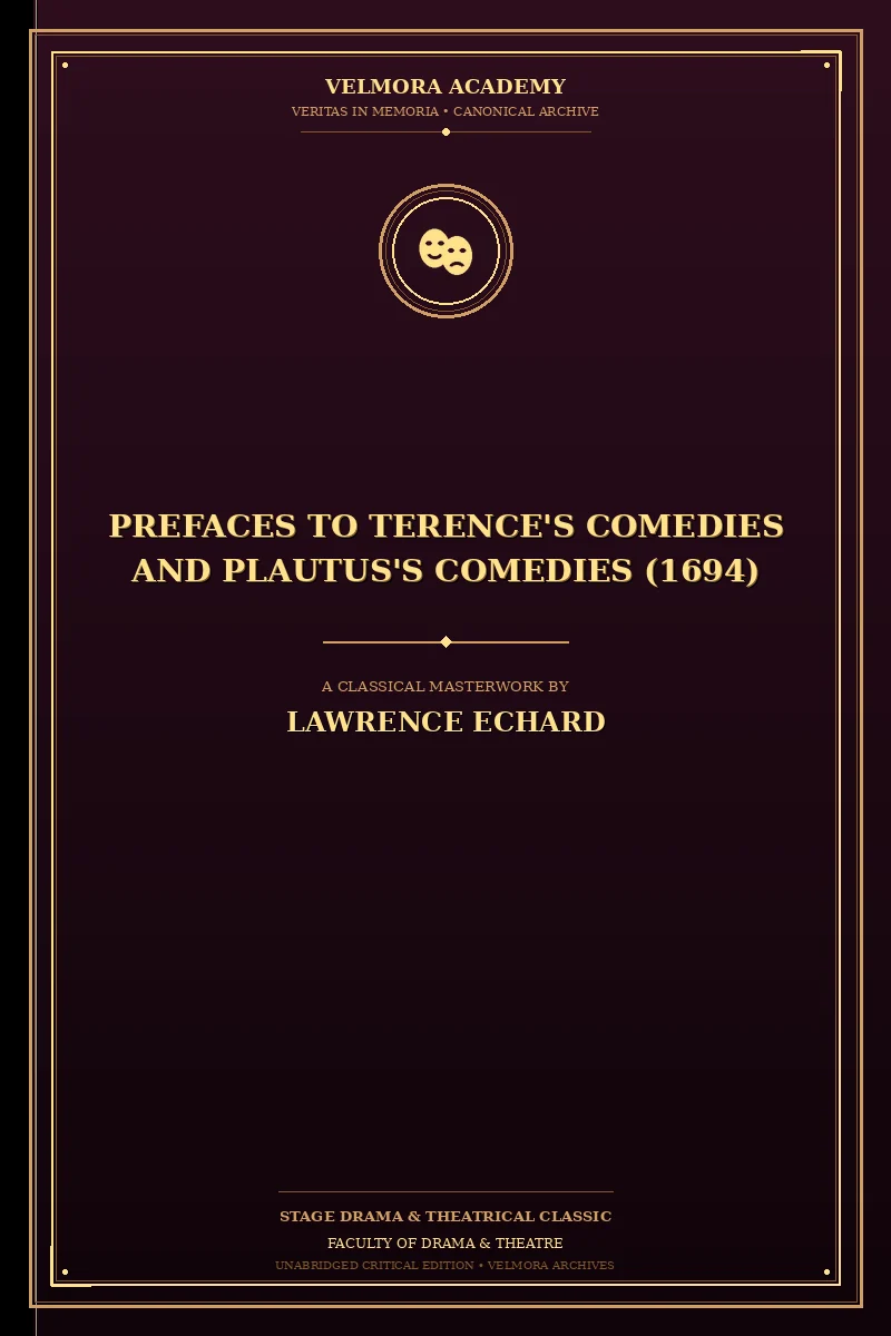 Cover of Prefaces to Terence's Comedies and Plautus's Comedies (1694)