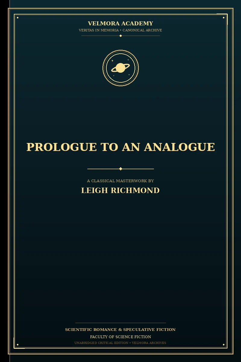 Cover of Prologue to an Analogue