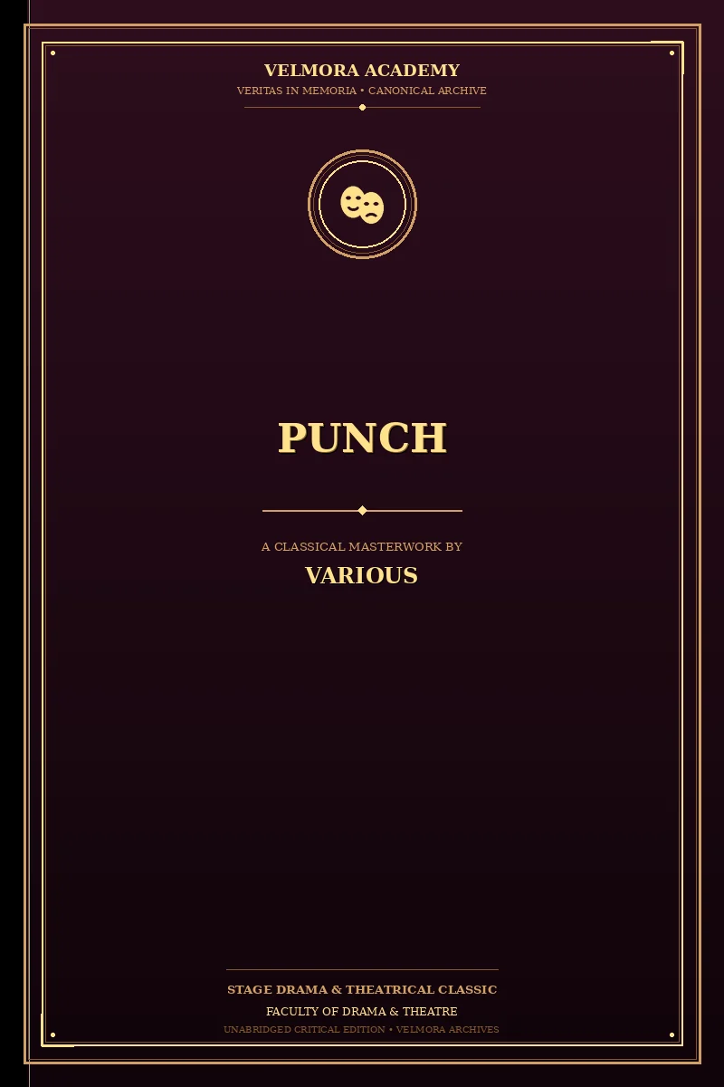 Cover of Punch — The London Charivari, January 12th, 1895