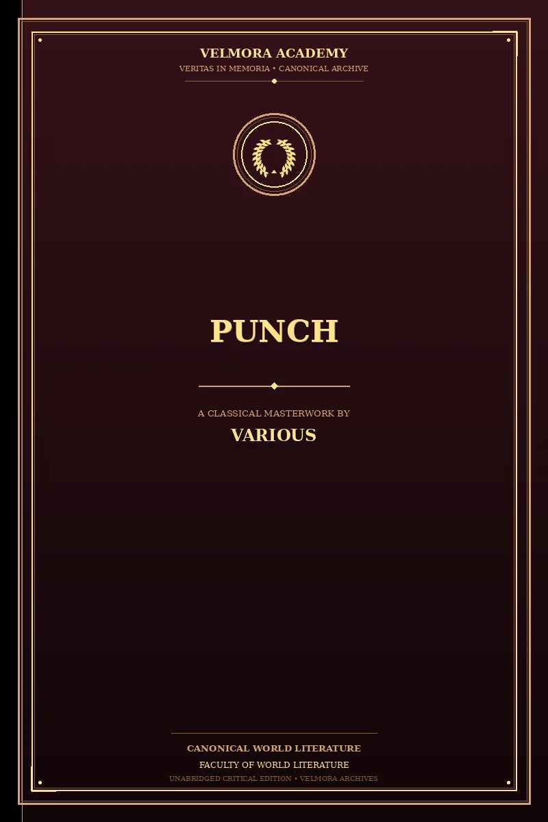 Cover of Punch — The London Charivari, November 4th 1893