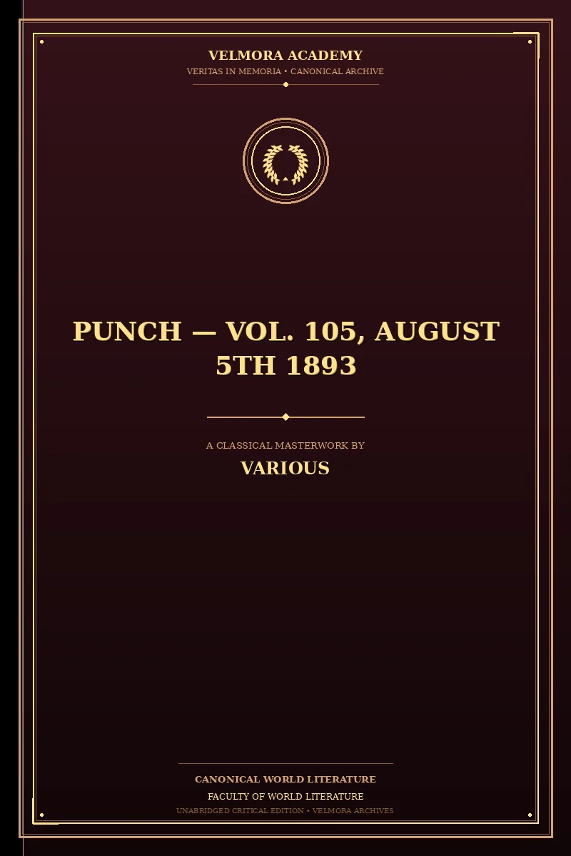 Punch — Vol. 105, August 5th 1893