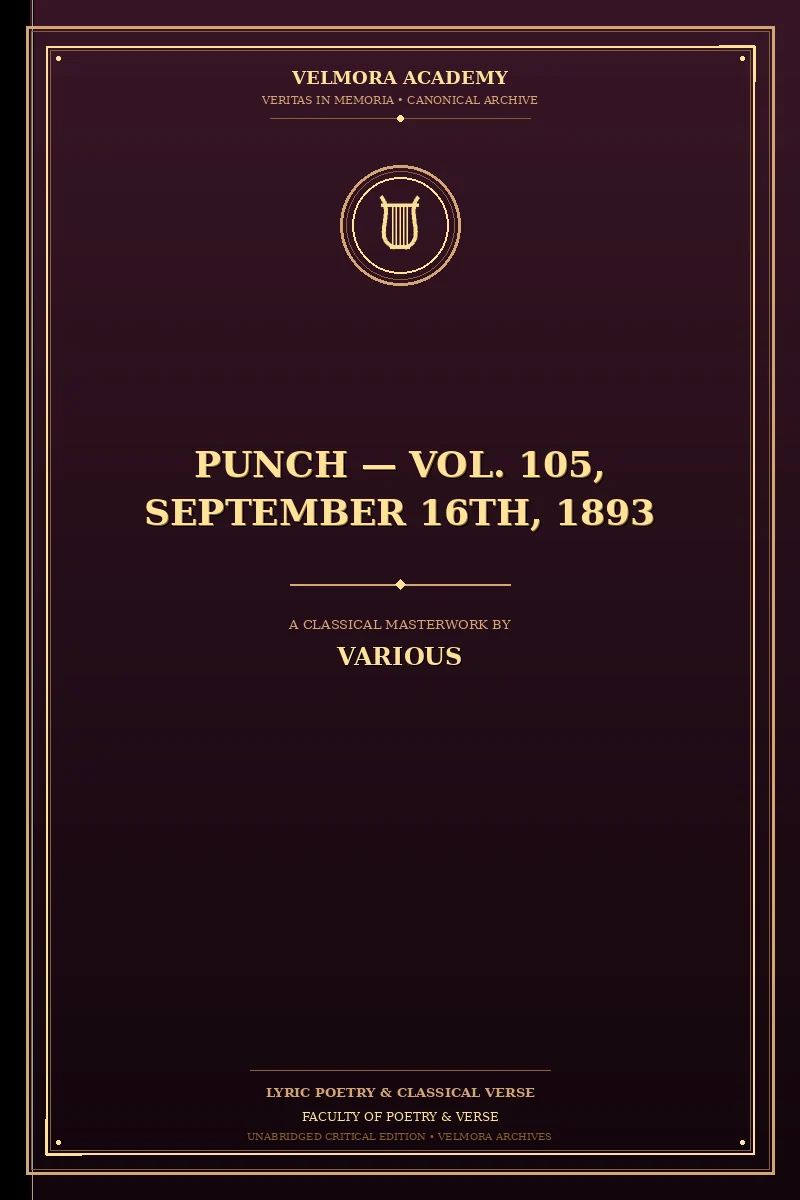 Punch — Vol. 105, September 16th, 1893