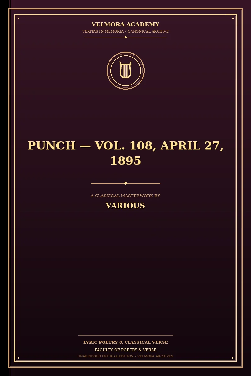 Punch — Vol. 108, April 27, 1895