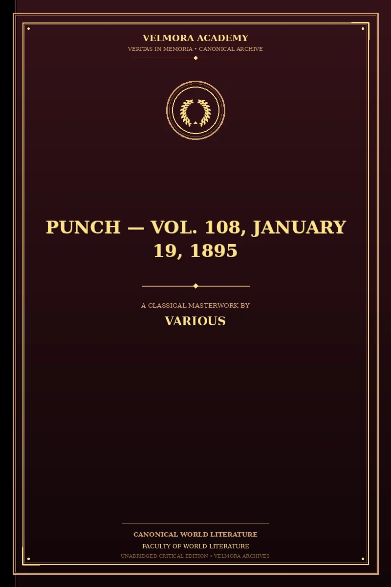 Punch — Vol. 108, January 19, 1895