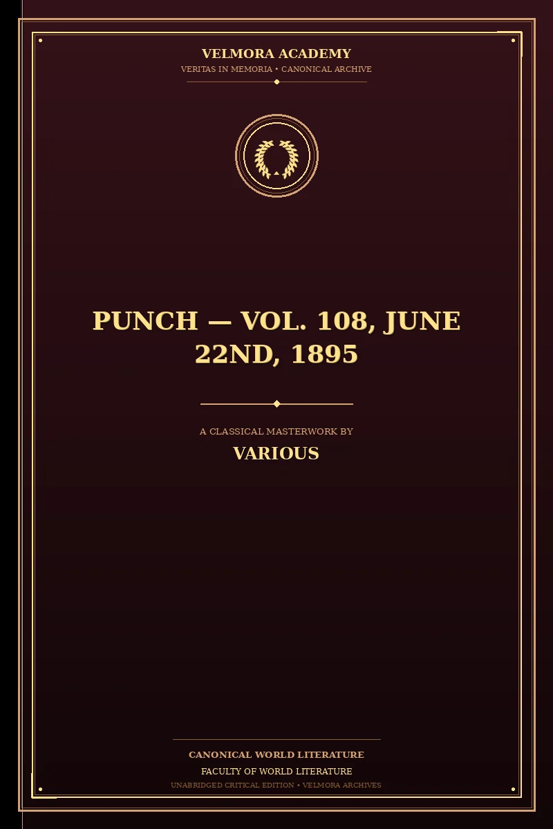 Punch — Vol. 108, June 22nd, 1895