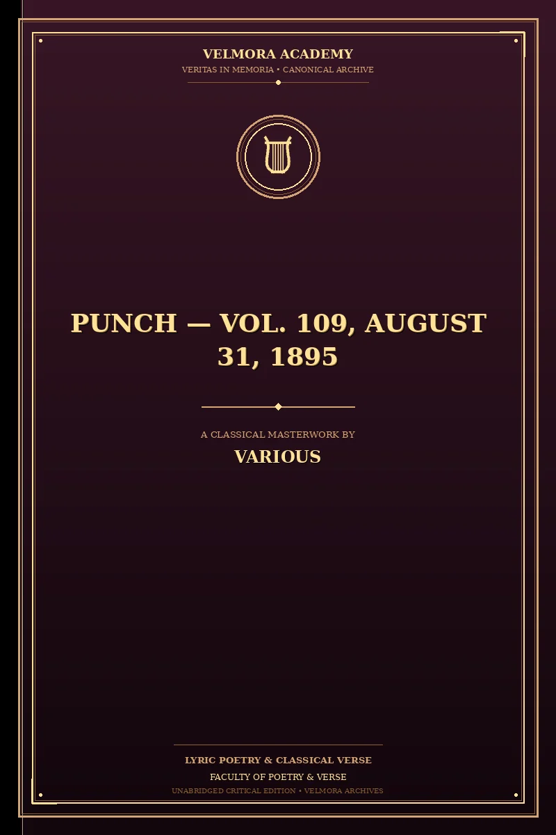 Punch — Vol. 109, August 31, 1895