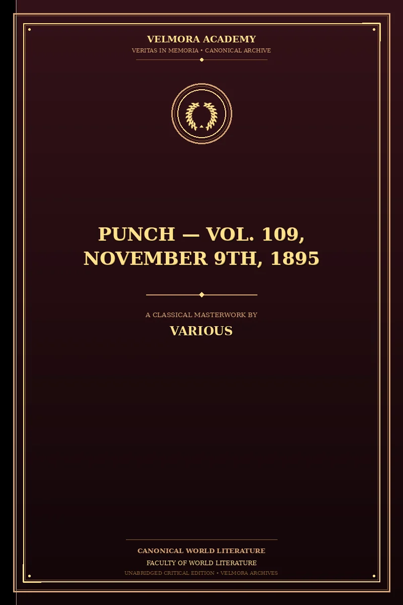 Punch — Vol. 109, November 9th, 1895