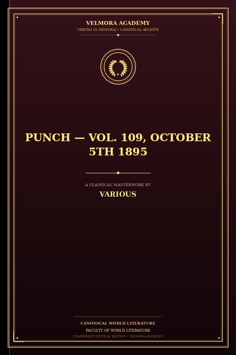Punch — Vol. 109, October 5th 1895