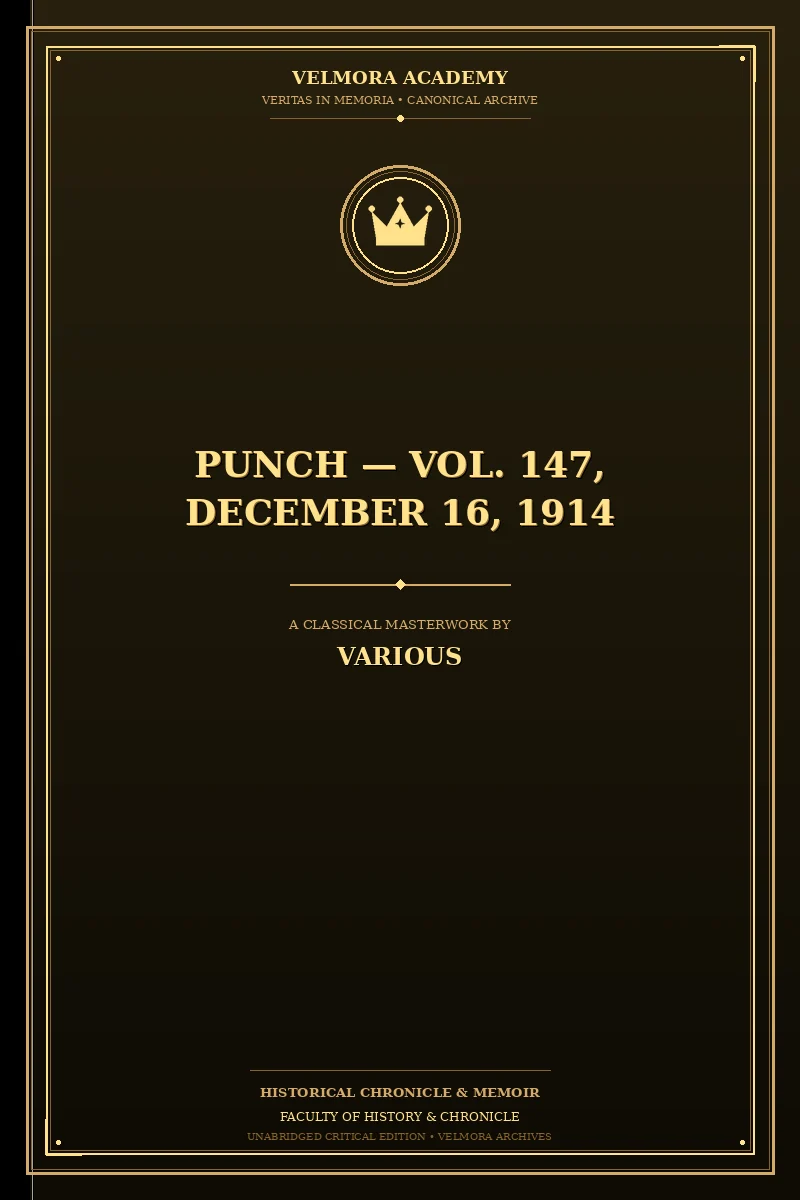 Cover of Punch — Vol. 147, December 16, 1914
