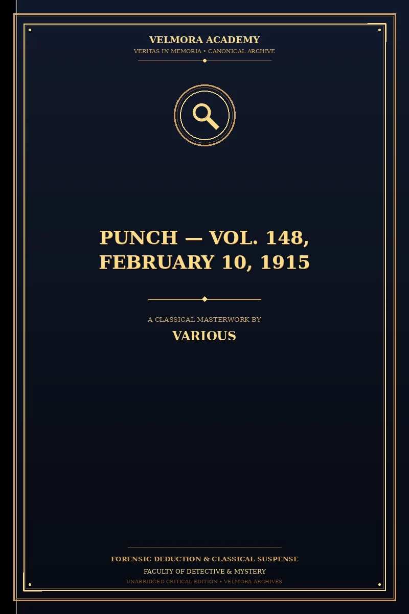 Cover of Punch — Vol. 148, February 10, 1915