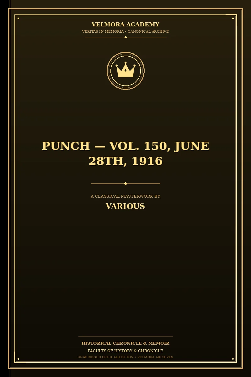 Cover of Punch — Vol. 150, June 28th, 1916