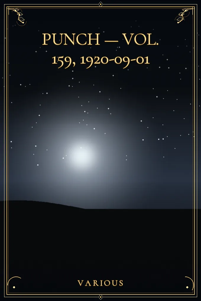 Cover of Punch — Vol. 159, 1920-09-01