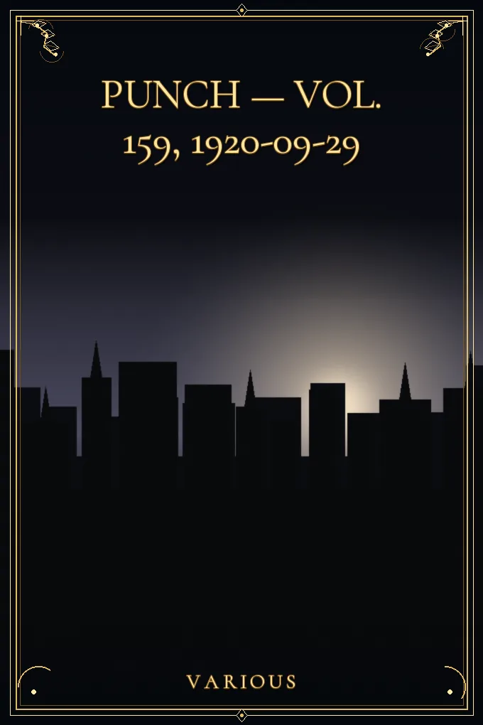 Cover of Punch — Vol. 159, 1920-09-29