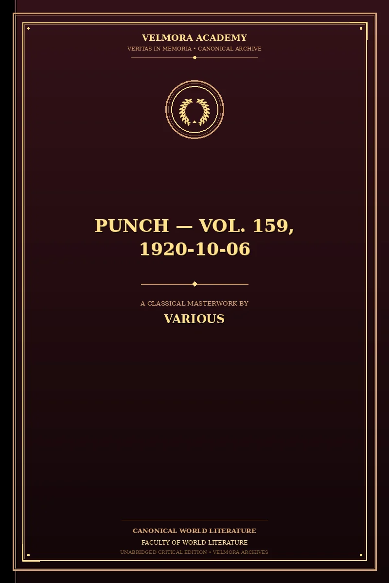 Punch — Vol. 159, 1920-10-06