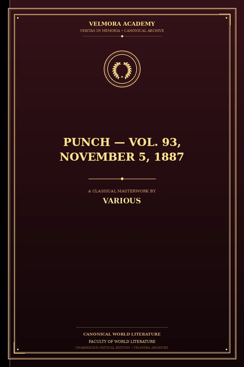 Punch — Vol. 93, November 5, 1887