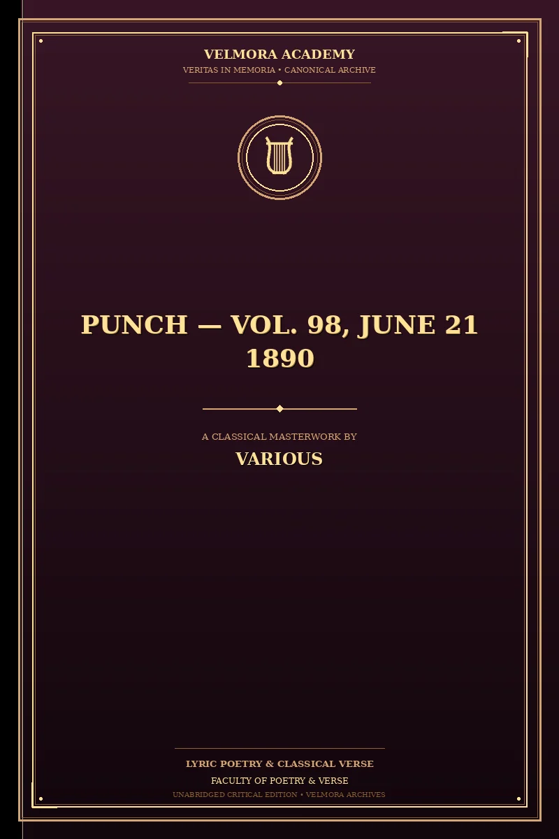 Punch — Vol. 98, June 21 1890
