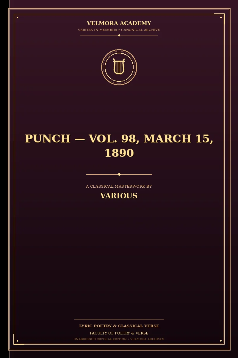 Punch — Vol. 98, March 15, 1890