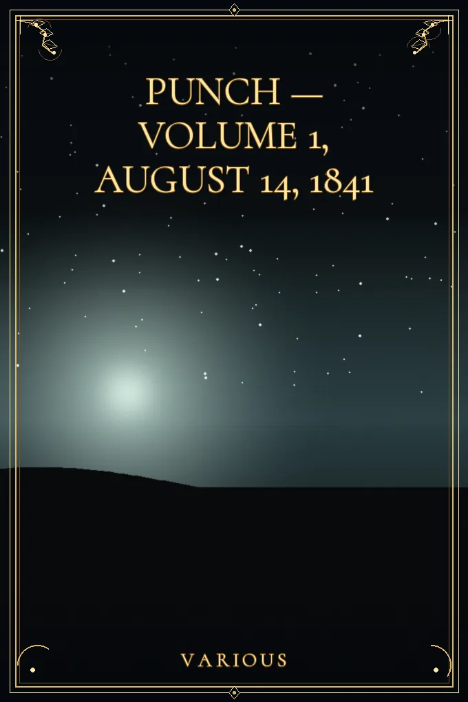 Cover of Punch — Volume 1, August 14, 1841