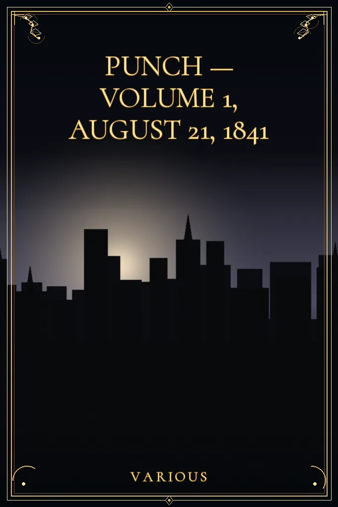 Cover of Punch — Volume 1, August 21, 1841