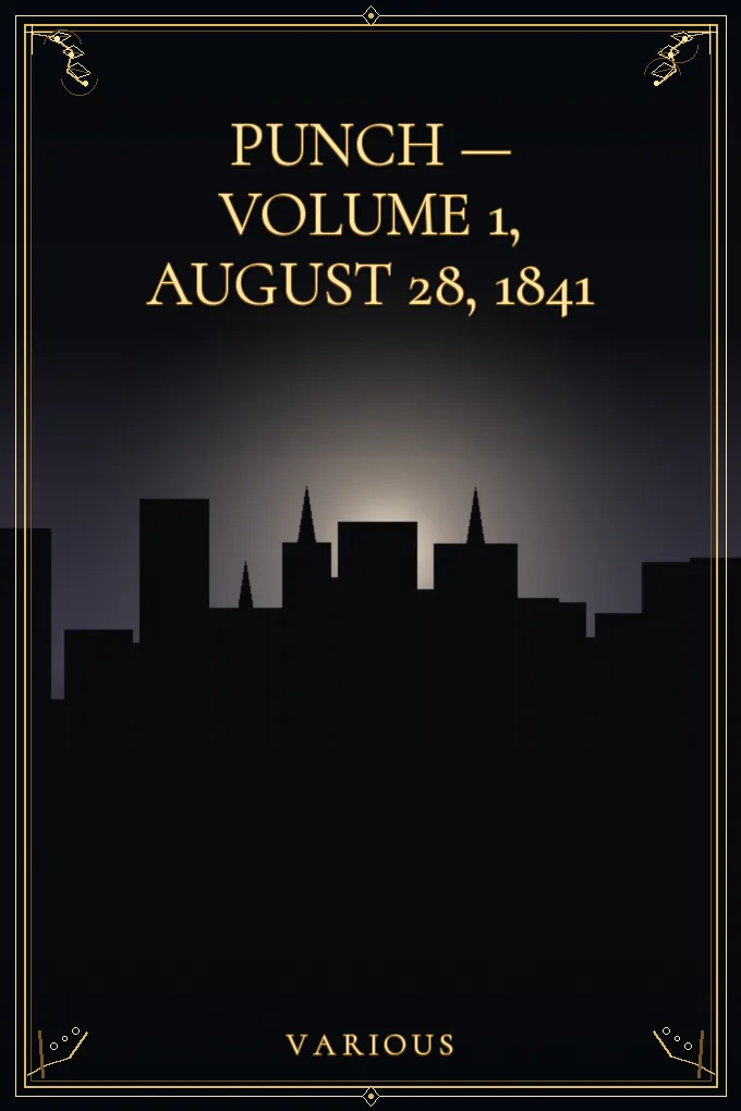 Cover of Punch — Volume 1, August 28, 1841