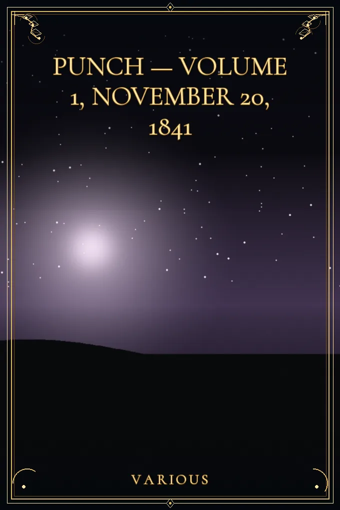 Cover of Punch — Volume 1, November 20, 1841