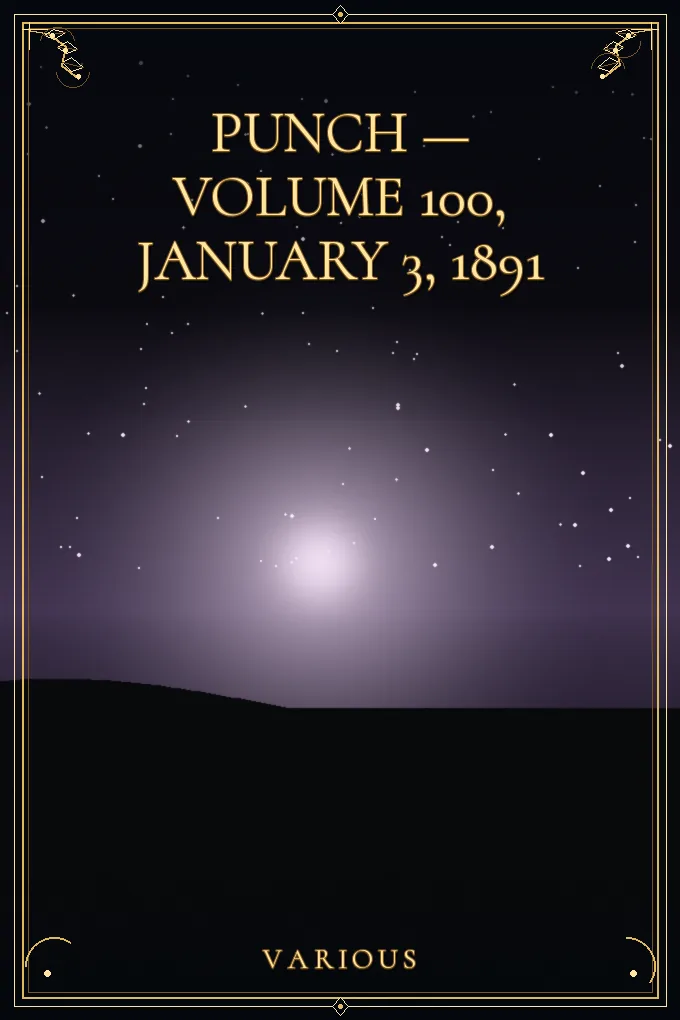 Cover of Punch — Volume 100, January 3, 1891