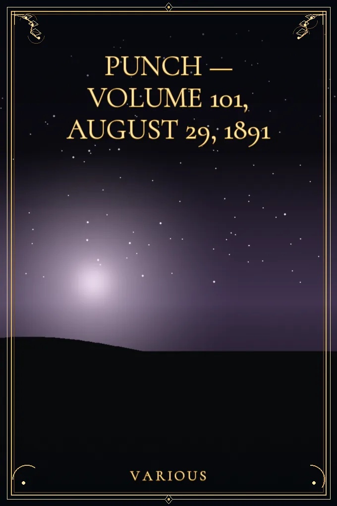 Cover of Punch — Volume 101, August 29, 1891