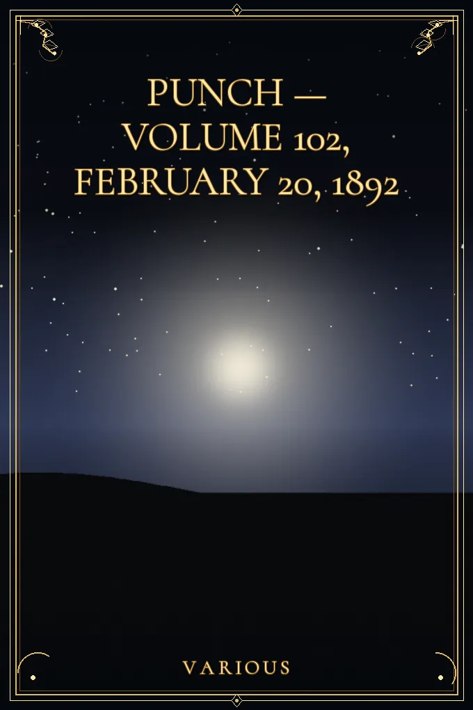 Cover of Punch — Volume 102, February 20, 1892