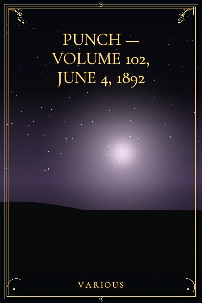 Cover of Punch — Volume 102, June 4, 1892