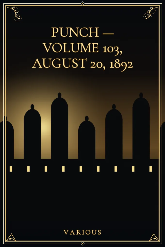 Cover of Punch — Volume 103, August 20, 1892