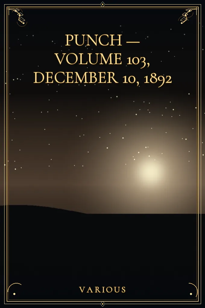 Cover of Punch — Volume 103, December 10, 1892
