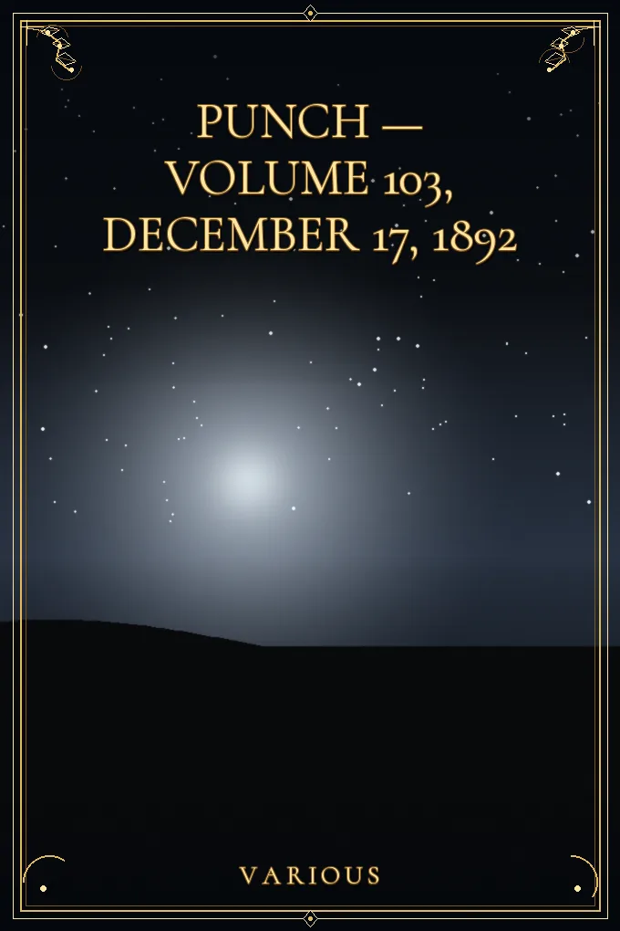 Cover of Punch — Volume 103, December 17, 1892
