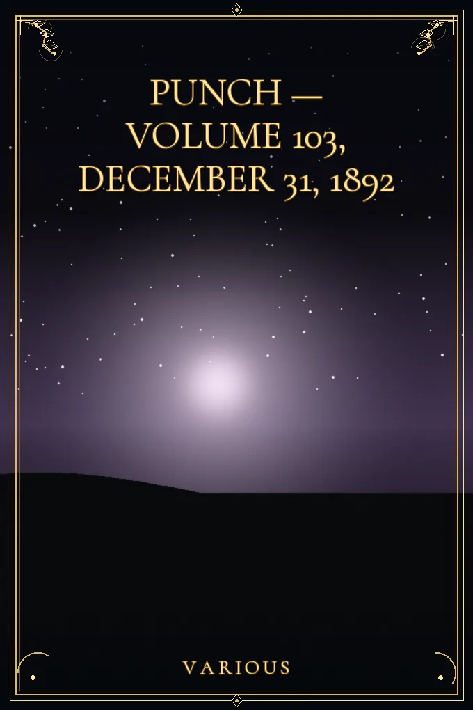 Cover of Punch — Volume 103, December 31, 1892