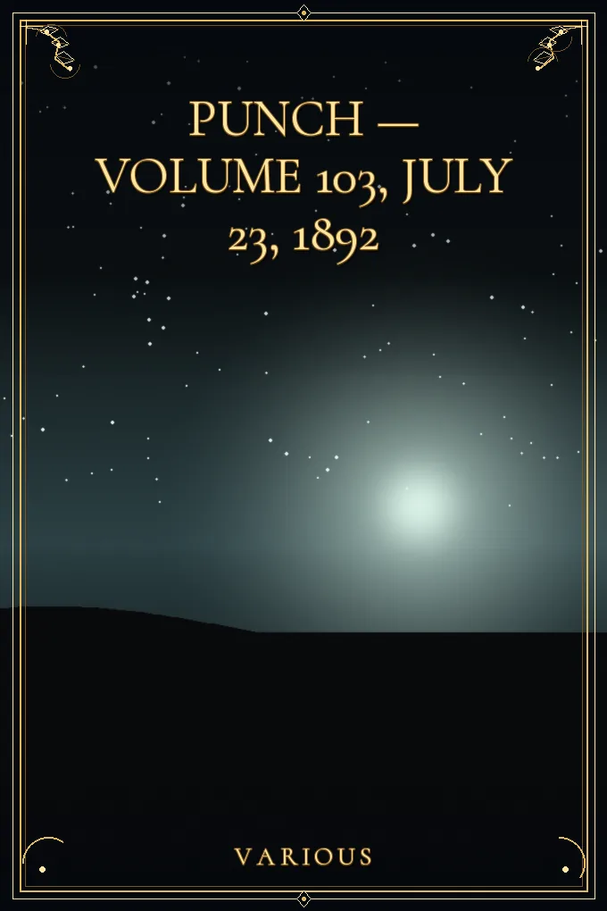 Cover of Punch — Volume 103, July 23, 1892