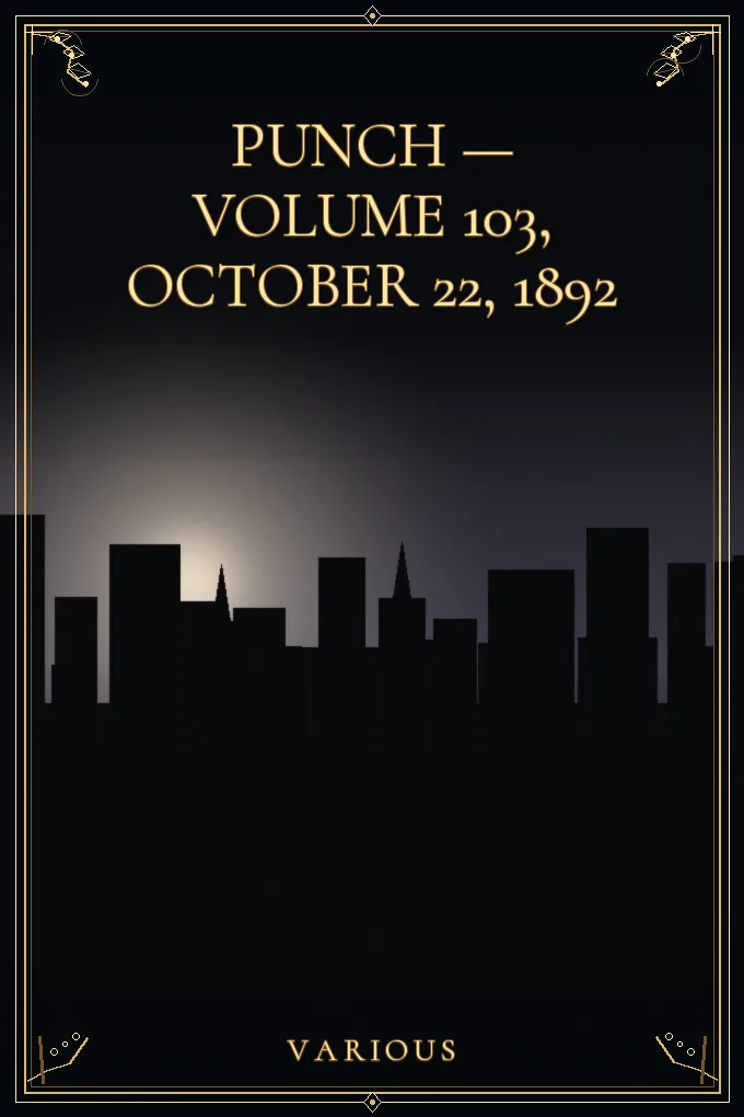 Cover of Punch — Volume 103, October 22, 1892