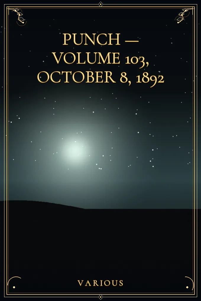 Cover of Punch — Volume 103, October 8, 1892