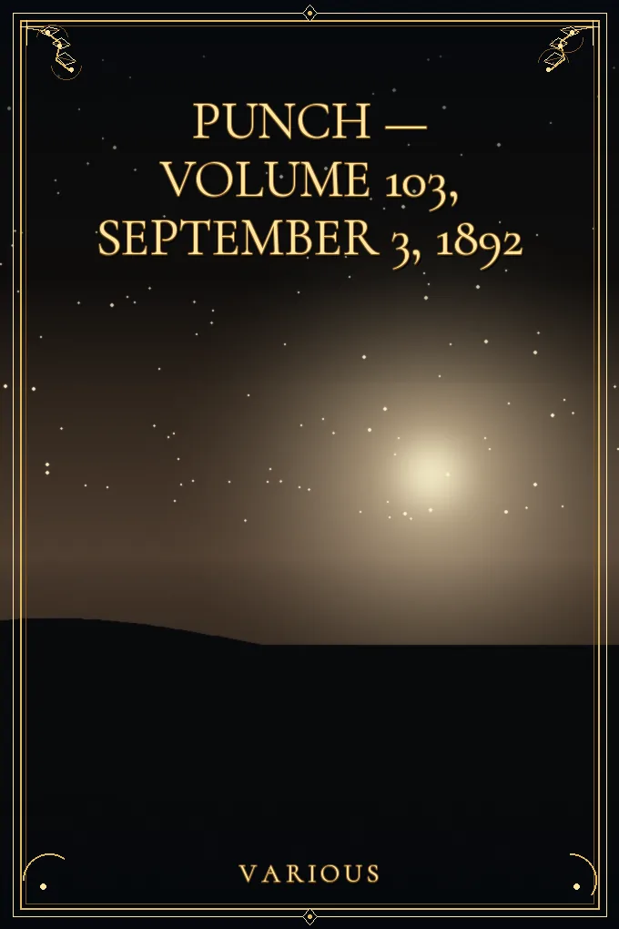 Cover of Punch — Volume 103, September 3, 1892