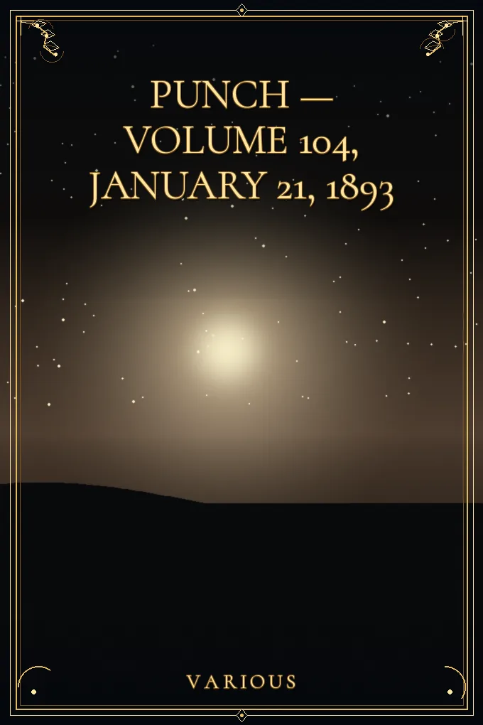 Cover of Punch — Volume 104, January 21, 1893