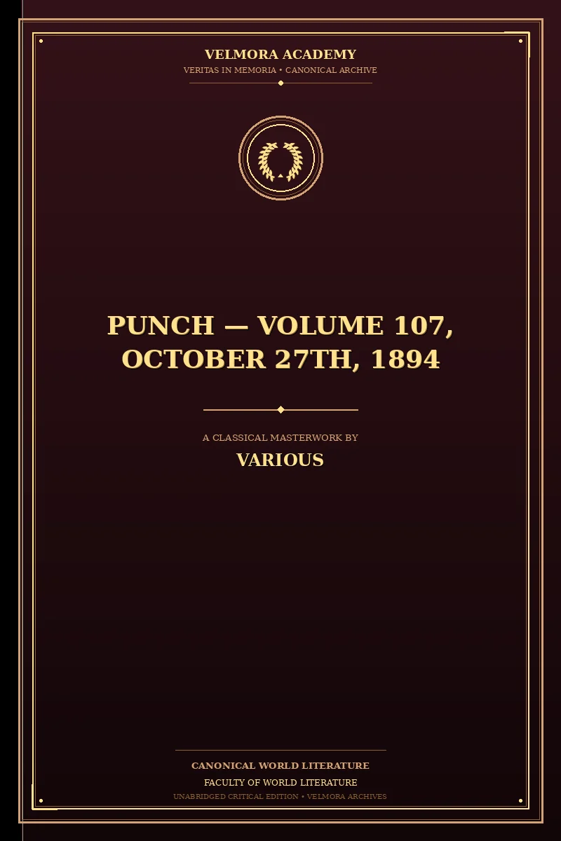 Punch — Volume 107, October 27th, 1894
