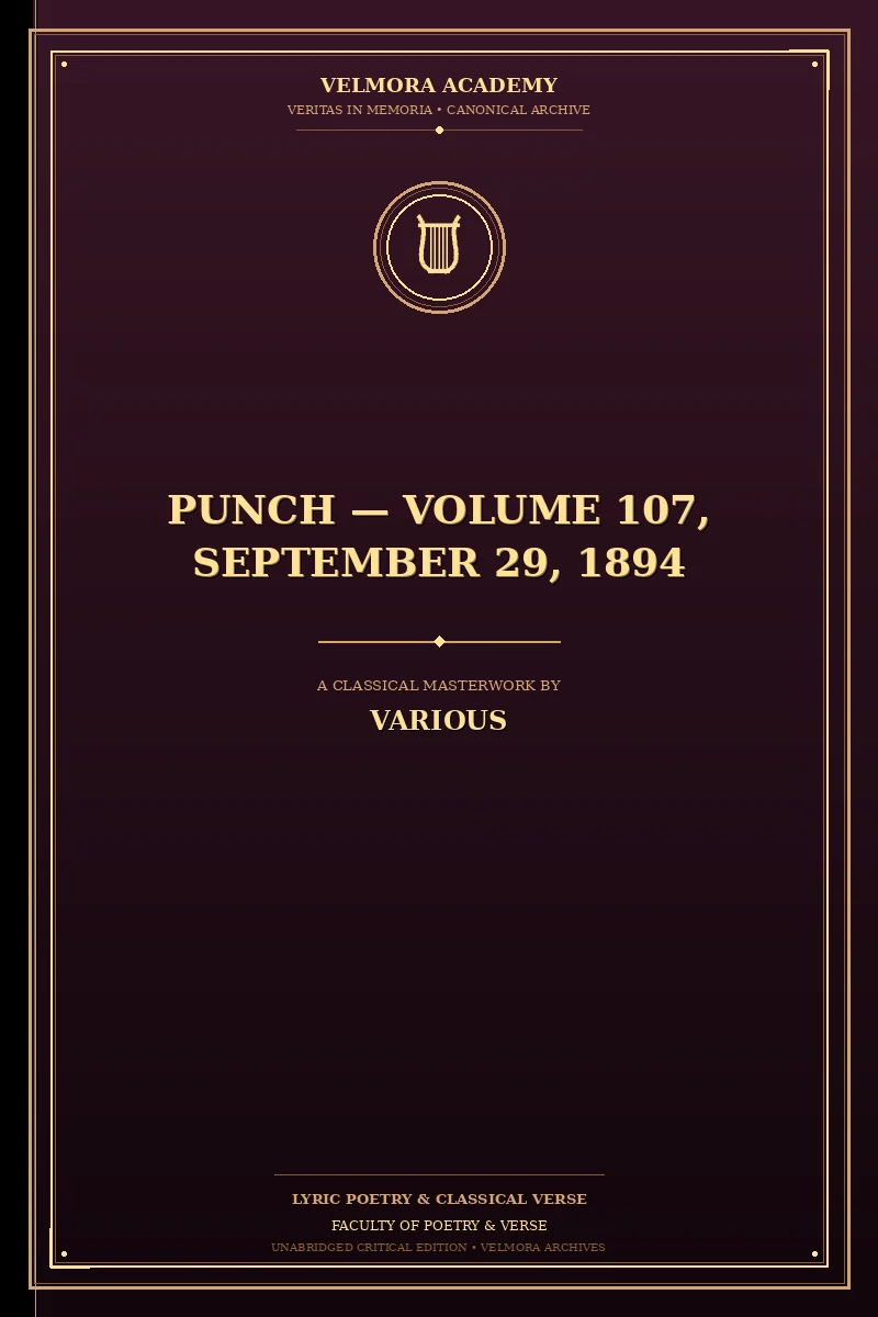 Punch — Volume 107, September 29, 1894