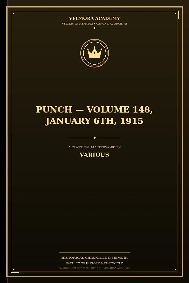 Cover of Punch — Volume 148, January 6th, 1915