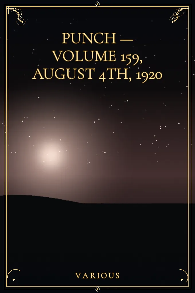 Cover of Punch — Volume 159, August 4th, 1920