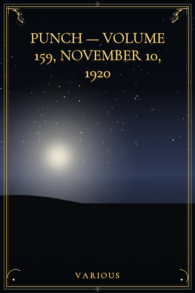 Cover of Punch — Volume 159, November 10, 1920