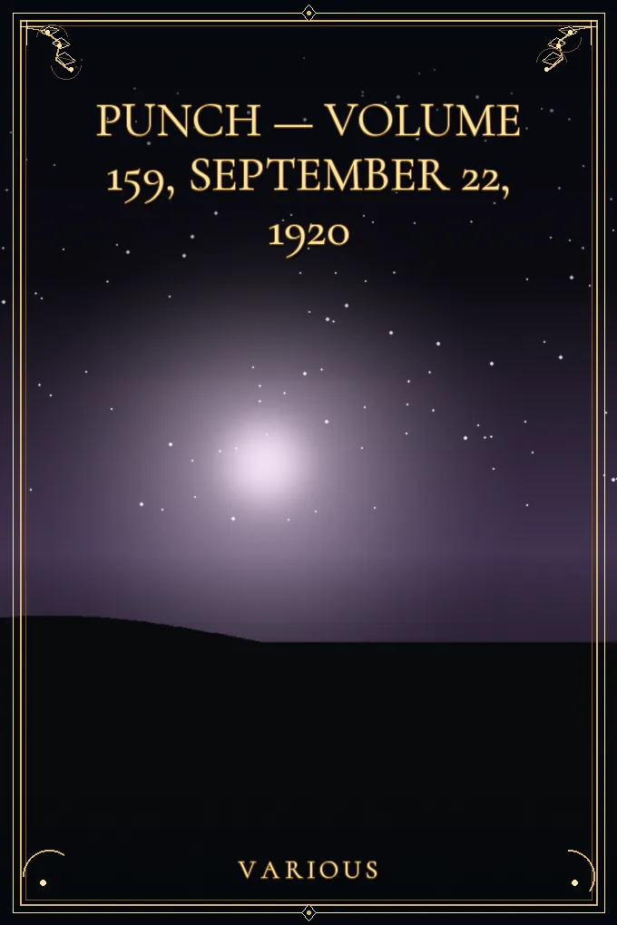 Cover of Punch — Volume 159, September 22, 1920
