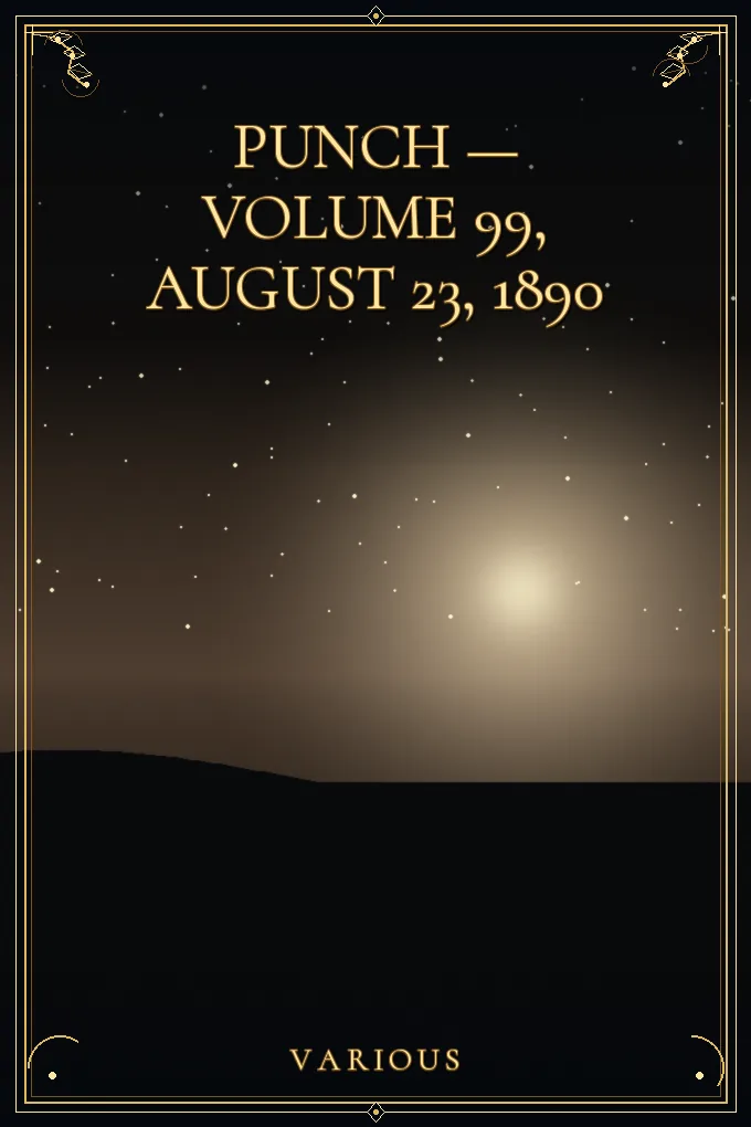 Cover of Punch — Volume 99, August 23, 1890