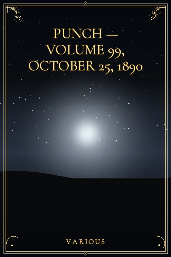 Cover of Punch — Volume 99, October 25, 1890