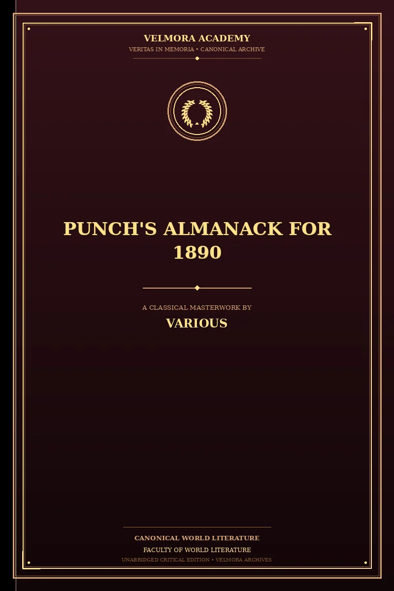 Cover of Punch's Almanack for 1890